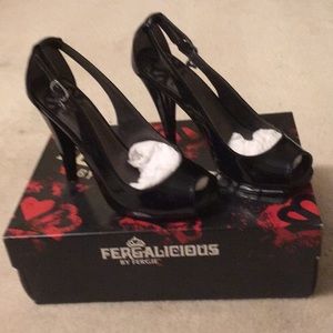 Fergalicious Peep Toe Pumps Size 5